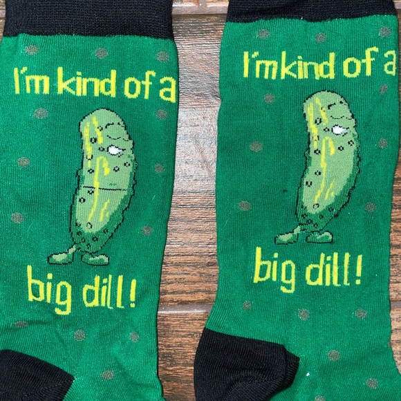 “I’m kind of a big dill” dill pickle socks - Picture 4 of 4